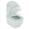 Pack Complet WC Sans Bride Bati Autoportant + Cuvette + Plaque Blanche modele CHRONO 