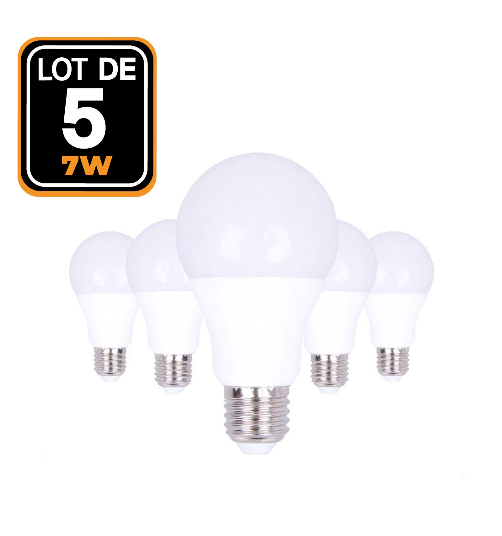 Lot de 10 Ampoules LED E27 15W Blanc Chaud 2700K - Projecteur LED Shop