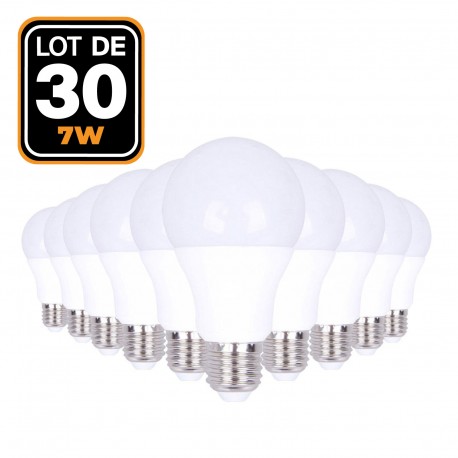 Ampoules LED E27 7W 2700K par Lot de 30