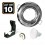 10 Spots 5W encastrable orientable Chromé avec GU10 LED Blanc Froid 6000K