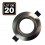 WHITE collar adjustable 75mm
