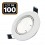 100 Collerettes supports encastrables orientables Spot LED rond blanc - Diametre 90mm - Trou de perçage 65mm