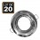 WHITE collar adjustable 75mm