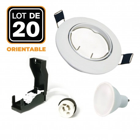 Conjunto de 10 bulbos de LED GU10 5W blanco neutro