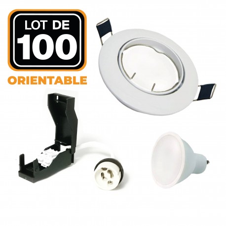 Satz von 10 LED GU10 weiße neutrale 5W Glühbirnen