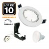 Set of 10 LED GU10 white neutral 5W bulbs