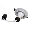 5 Spot encastrable orientable BLANC avec GU10 LED de 5W eqv. 40W Blanc Chaud 3000K