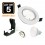 5 Spot encastrable orientable blanc avec GU10 LED de 5W eqv. 40W Blanc Froid 6000K
