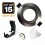 Lotto di 15 punti LED 5W incorporato e regolabile completo in alluminio spazzolato con lampadina GU10 bianco neutro 